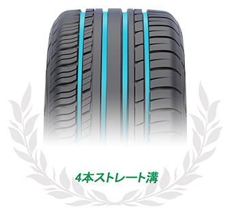 4本ストレート溝